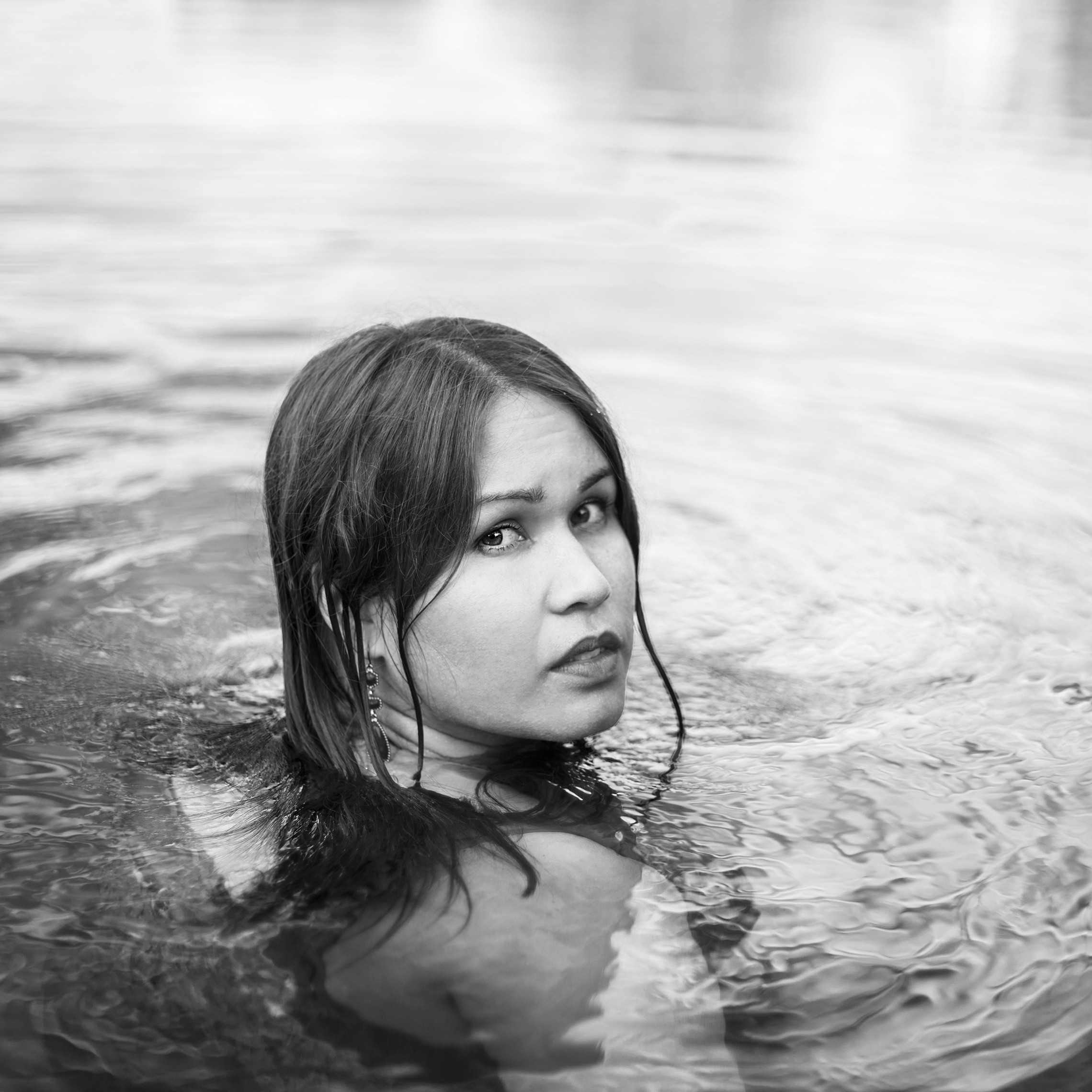 portrait femme dans l'eau lyon
